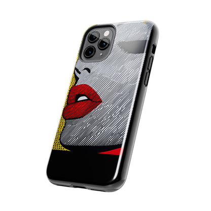 Tough Phone Cases Pop Art Modern Edge 01 Black