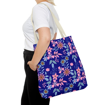 Tote Bag - Floral - Navy