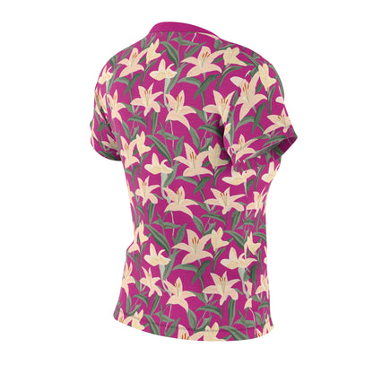 Women's Cut & Sew Tee - Flower Floret Print - Pink