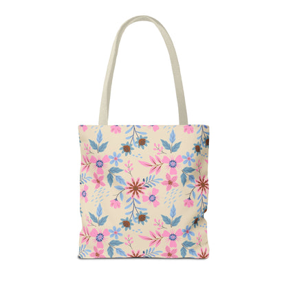 Tote Bag - Floral - Beige