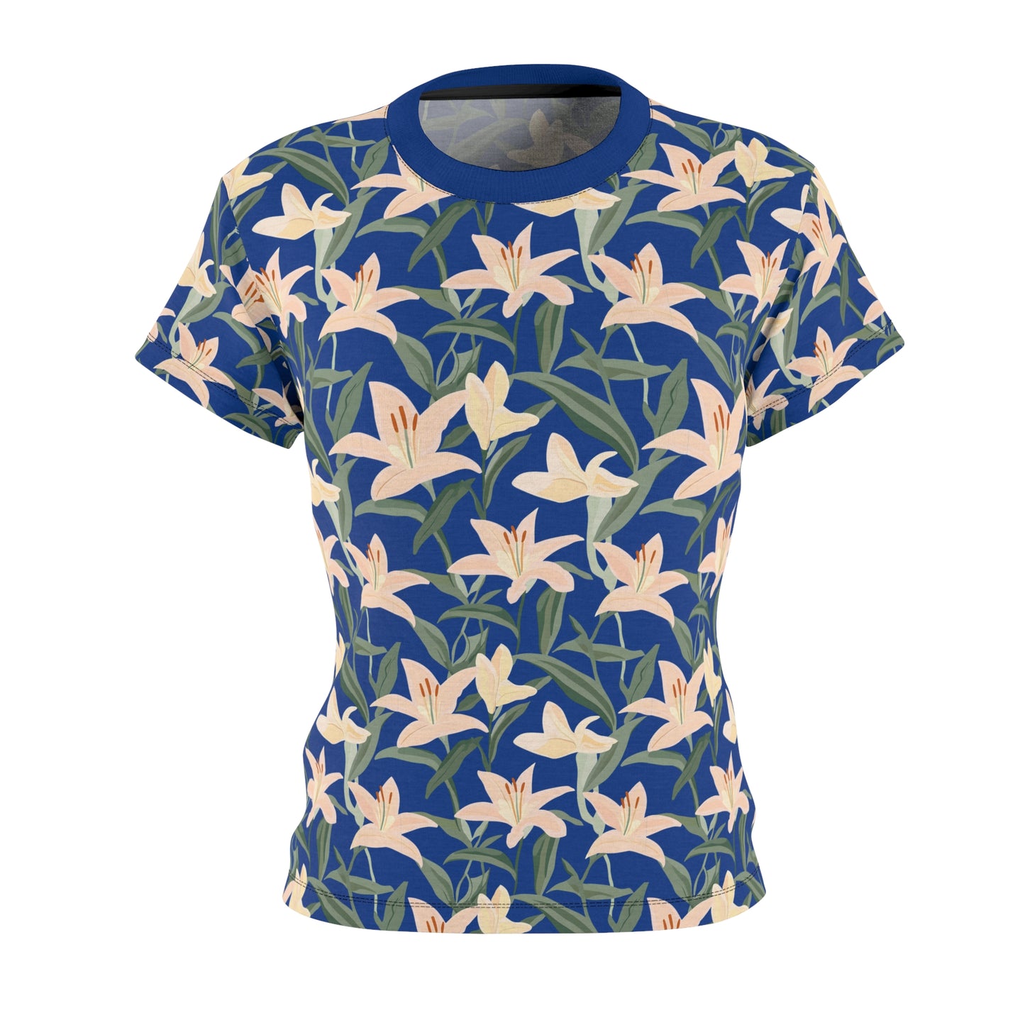 Women's Cut & Sew Tee - Flower Floret Print - Blue