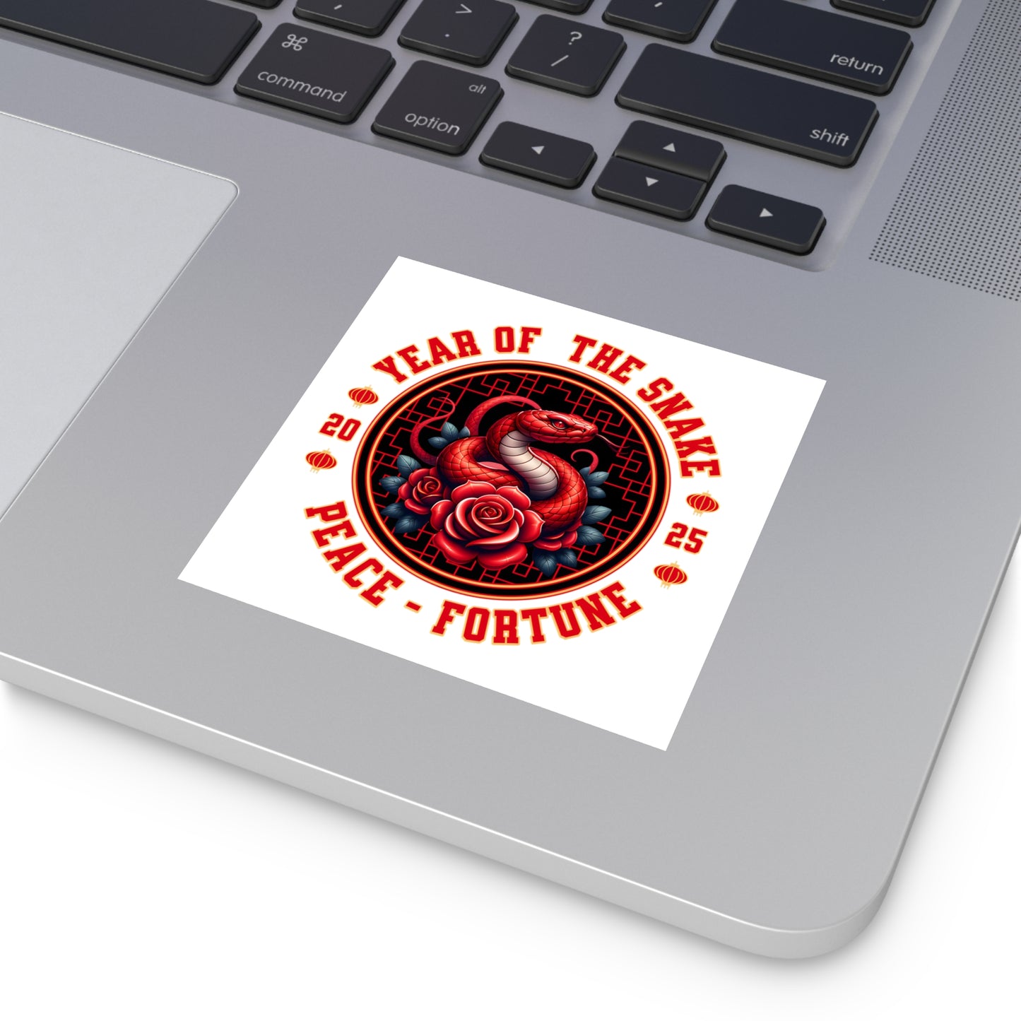 Year of the Snake 2025 Vinyl Sticker White Background