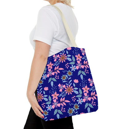 Tote Bag - Floral - Navy