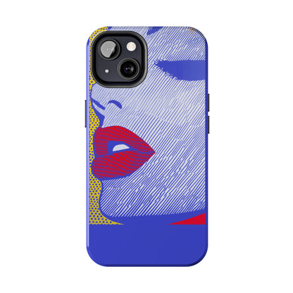 Tough Phone Cases Pop Art Modern Edge 01 Blue