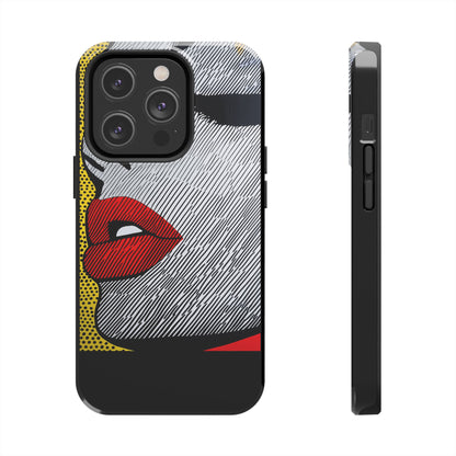 Tough Phone Cases Pop Art Modern Edge 01 Black