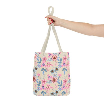 Tote Bag - Floral - Beige