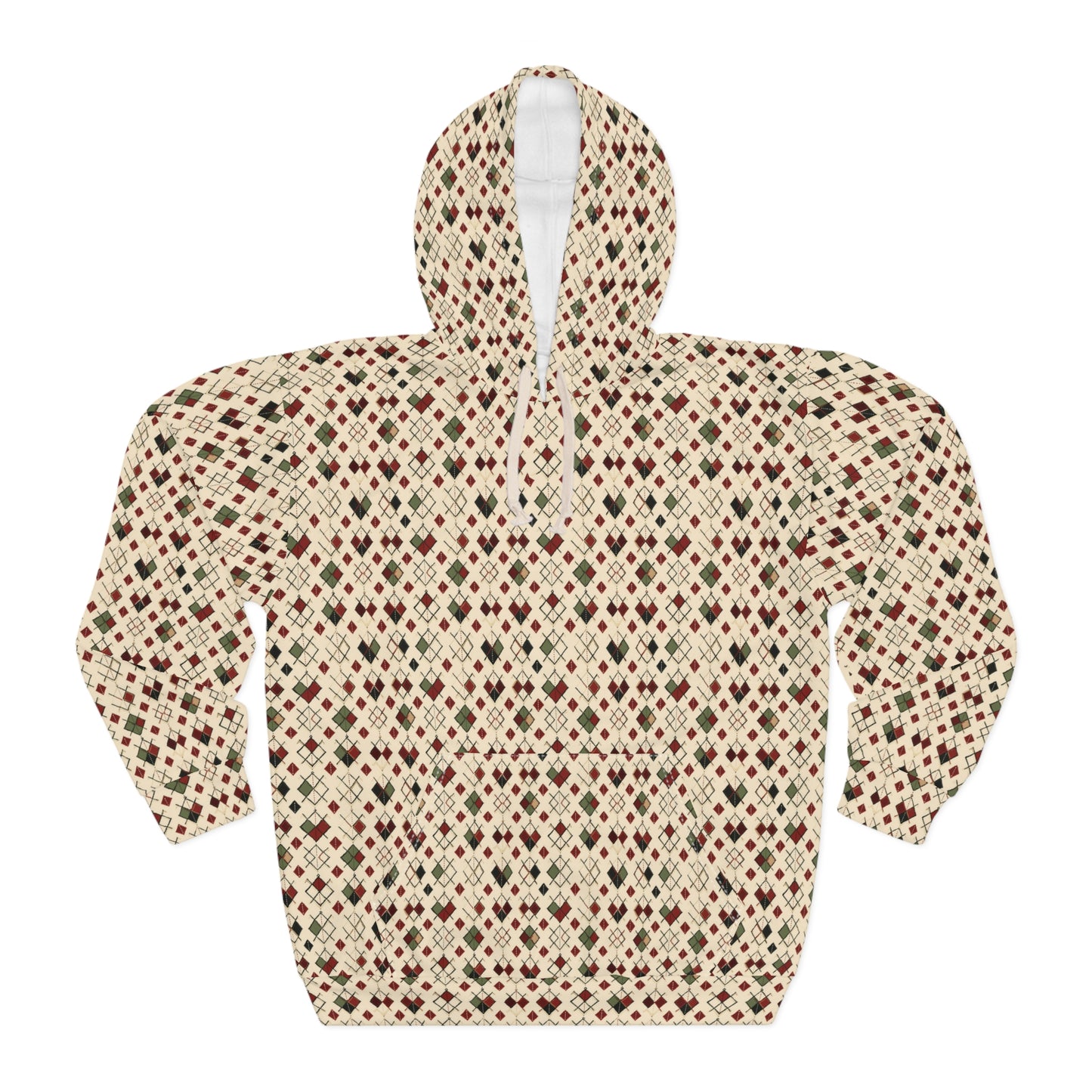 Unisex Pullover Hoodie Argyle 0003