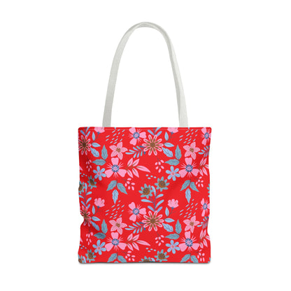 Tote Bag - Floral - Red