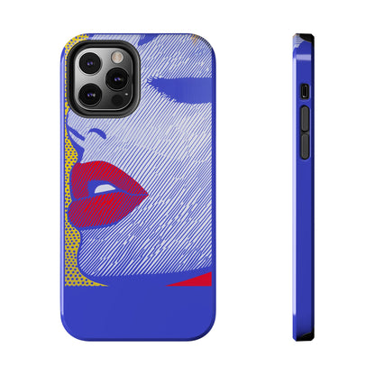 Tough Phone Cases Pop Art Modern Edge 01 Blue