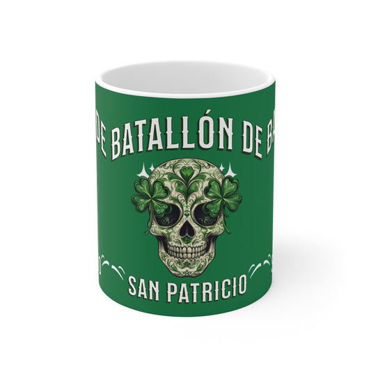 Batallón de San Patricio - St. Patrick's Day Ceramic Mug 11oz, Mexican Irish Diaspora, Historical Military Drinkware