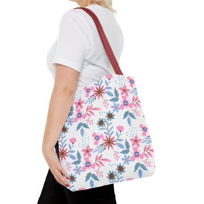 Tote Bag - Floral - White