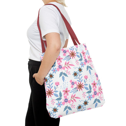 Tote Bag - Floral - White