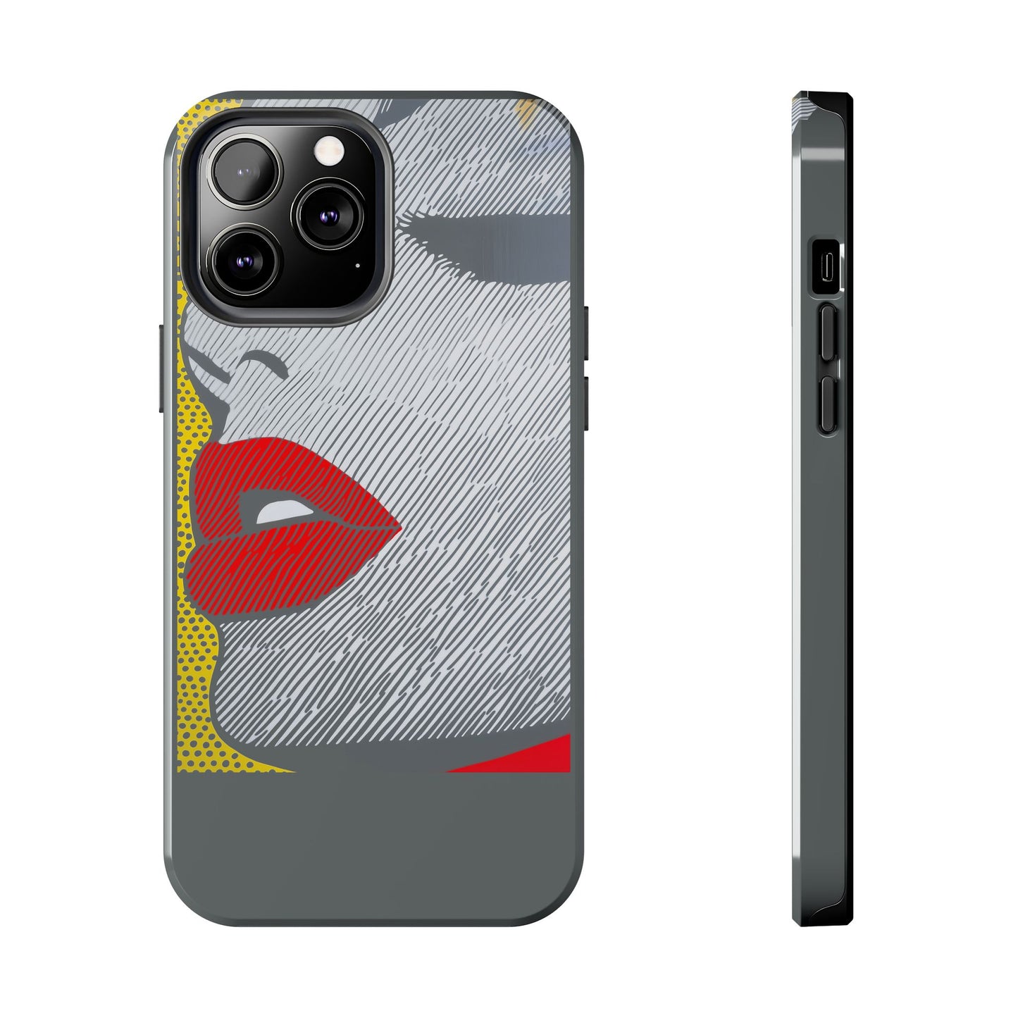 Tough Phone Cases Pop Art Modern Edge 01 Gray