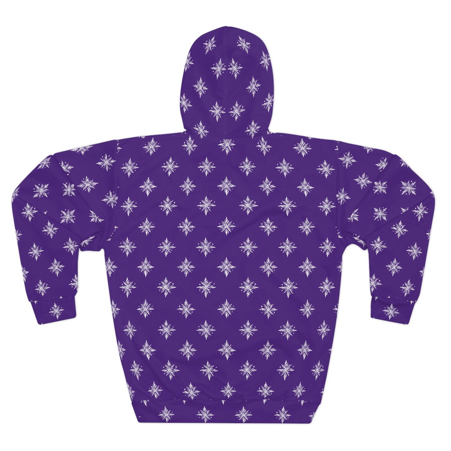 Unisex Pullover Hoodie Geometric Snowflake 002 Purple