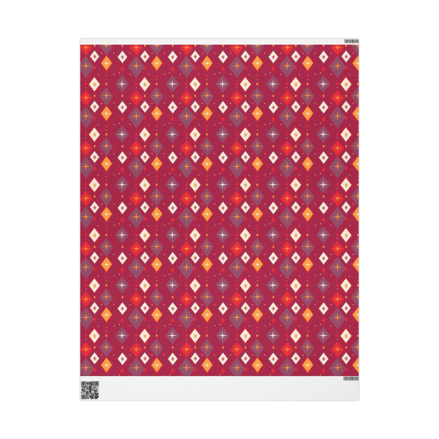 Wrapping Papers Christmas Diamond Stars Red