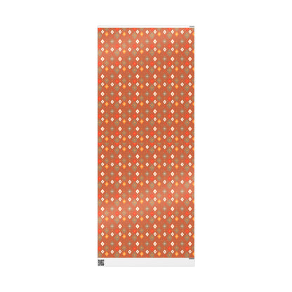 Wrapping Papers Christmas Diamond Stars Orange