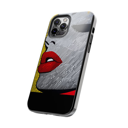 Tough Phone Cases Pop Art Modern Edge 01 Black