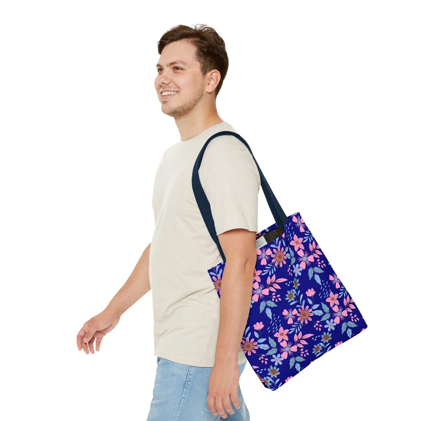 Tote Bag - Floral - Navy