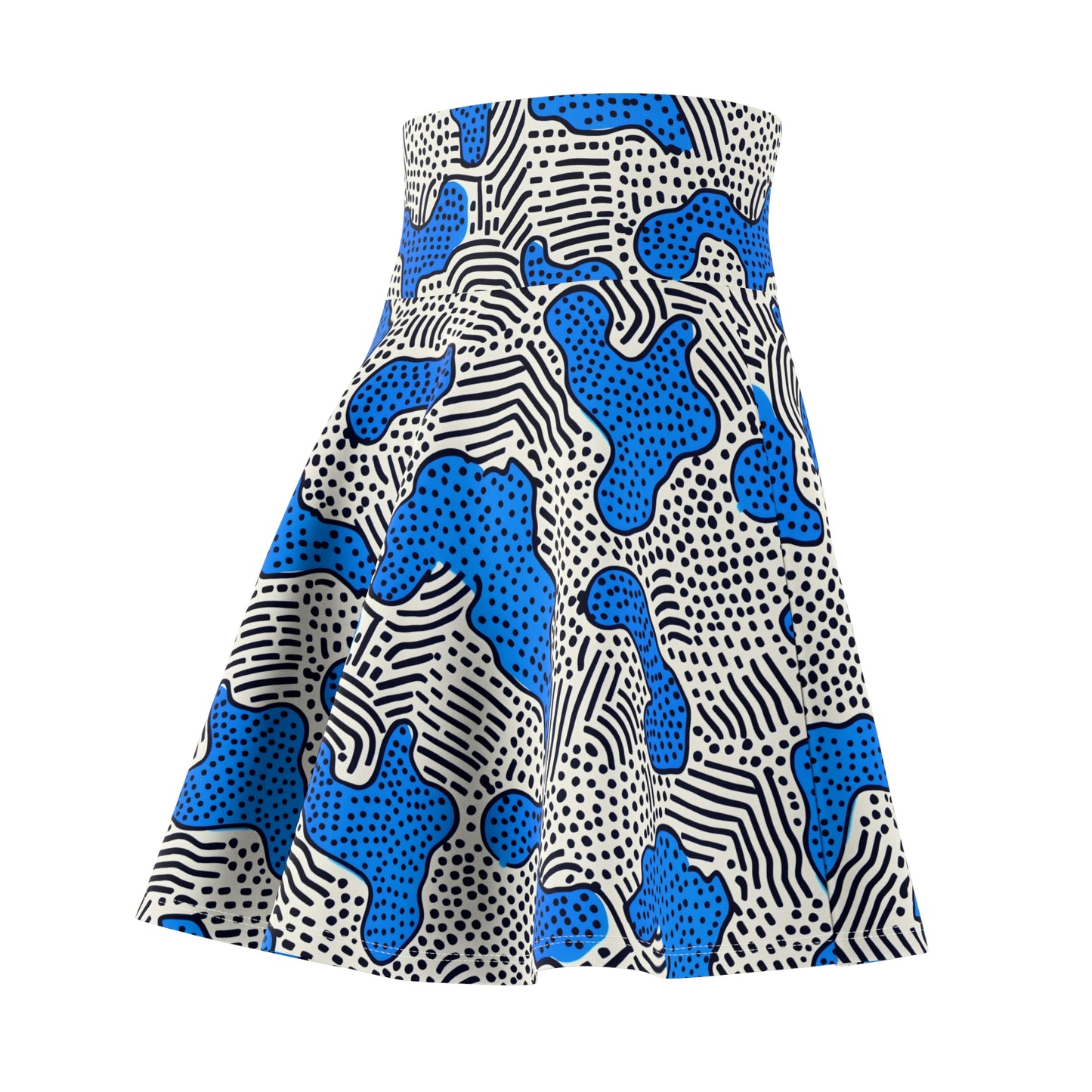 Women's Skater Skirt Memphis Blue 03