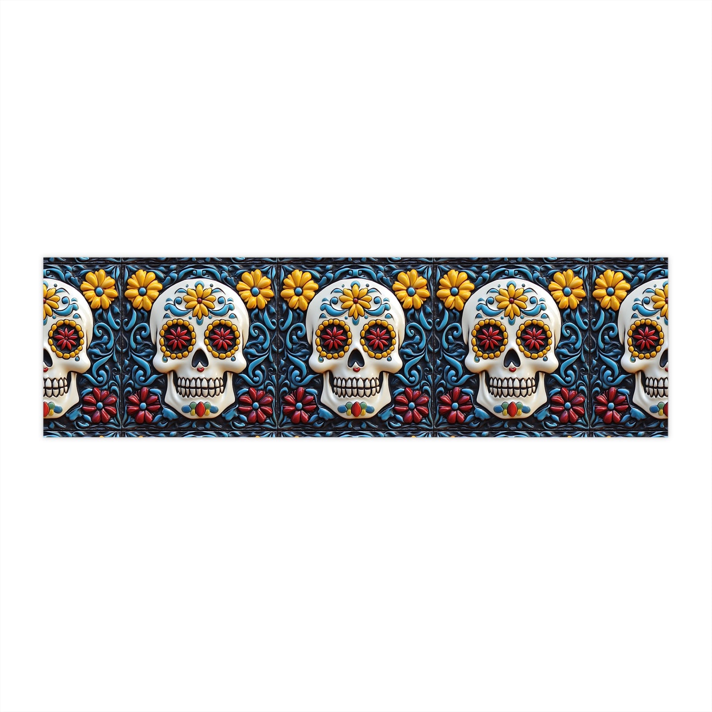 Sugar Skull Bumper Stickers 009, Day of the Dead Dia de Los Muertos, Halloween Decor - Car Decals, Laptop Stickers