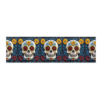 Sugar Skull Bumper Stickers 009, Day of the Dead Dia de Los Muertos, Halloween Decor - Car Decals, Laptop Stickers