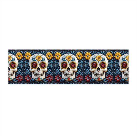 Sugar Skull Bumper Stickers 009, Day of the Dead Dia de Los Muertos, Halloween Decor - Car Decals, Laptop Stickers