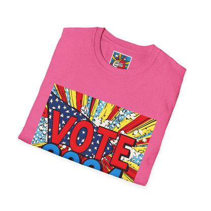 Unisex Softstyle VOTE 2024 3 2024 election shirts