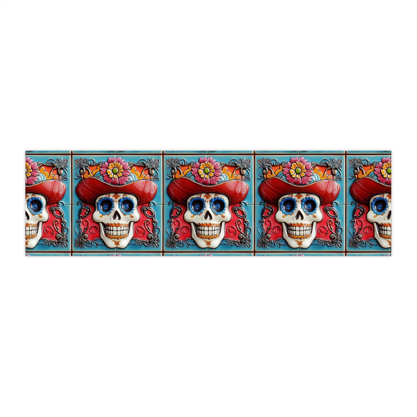 Sugar Skull Bumper Stickers 007, Day of the Dead Dia de Los Muertos, Halloween Decor - Car Decals, Laptop Stickers