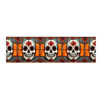 Sugar Skull Bumper Stickers 018 Day of the Dead Dia de Los Muertos, Halloween Decor - Car Decals, Laptop Stickers