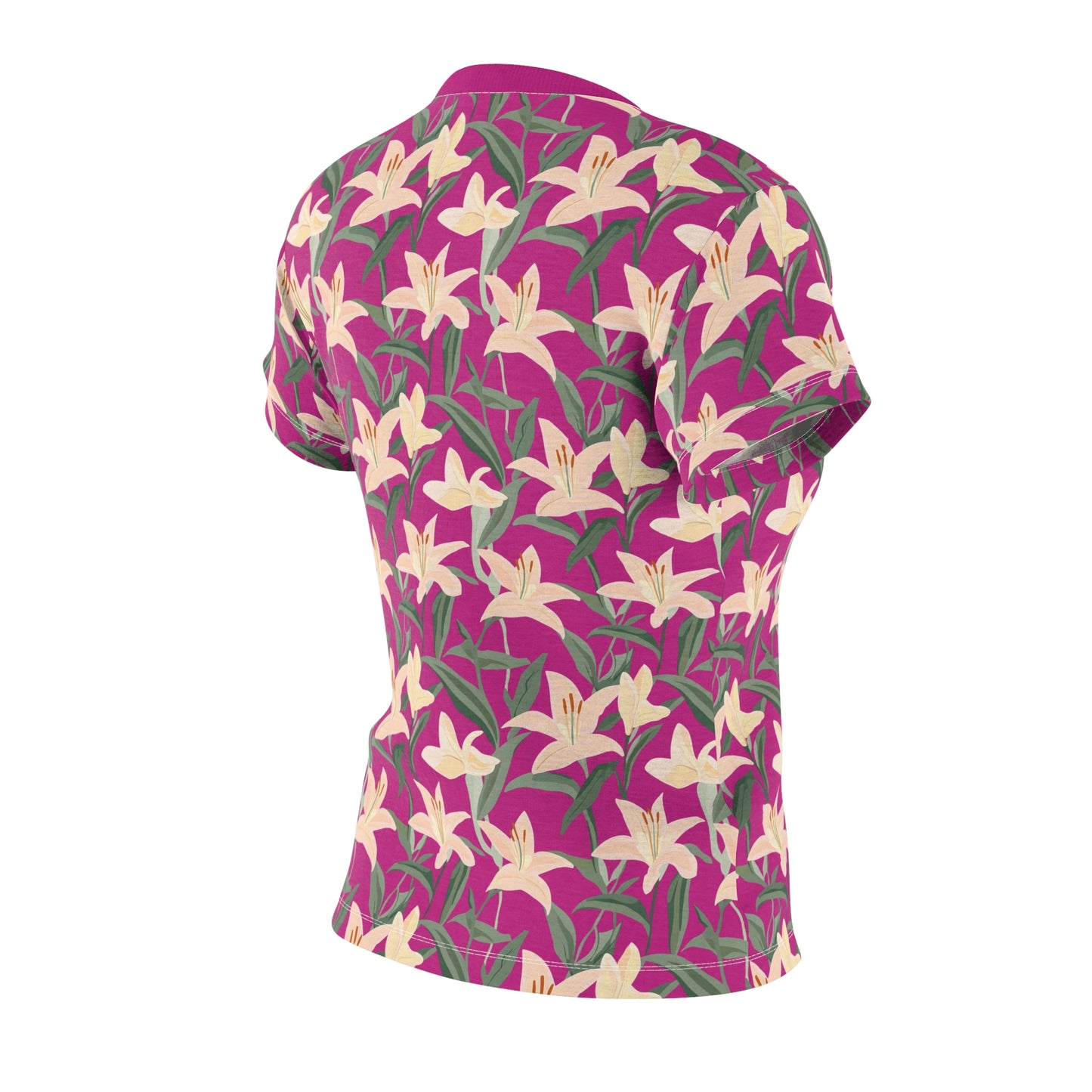 Women's Cut & Sew Tee - Flower Floret Print - Pink