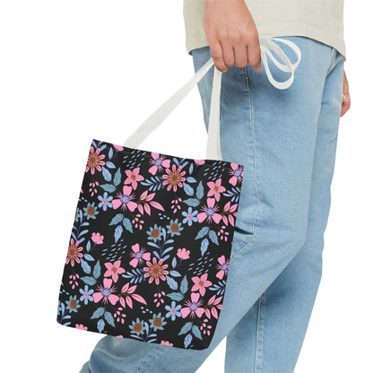 Tote Bag - Floral - Black