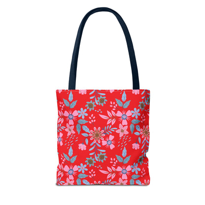 Tote Bag - Floral - Red