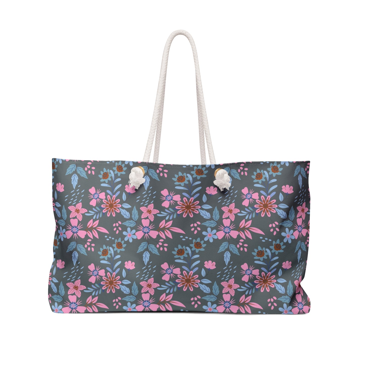 Weekender Bag - Floral - Grey