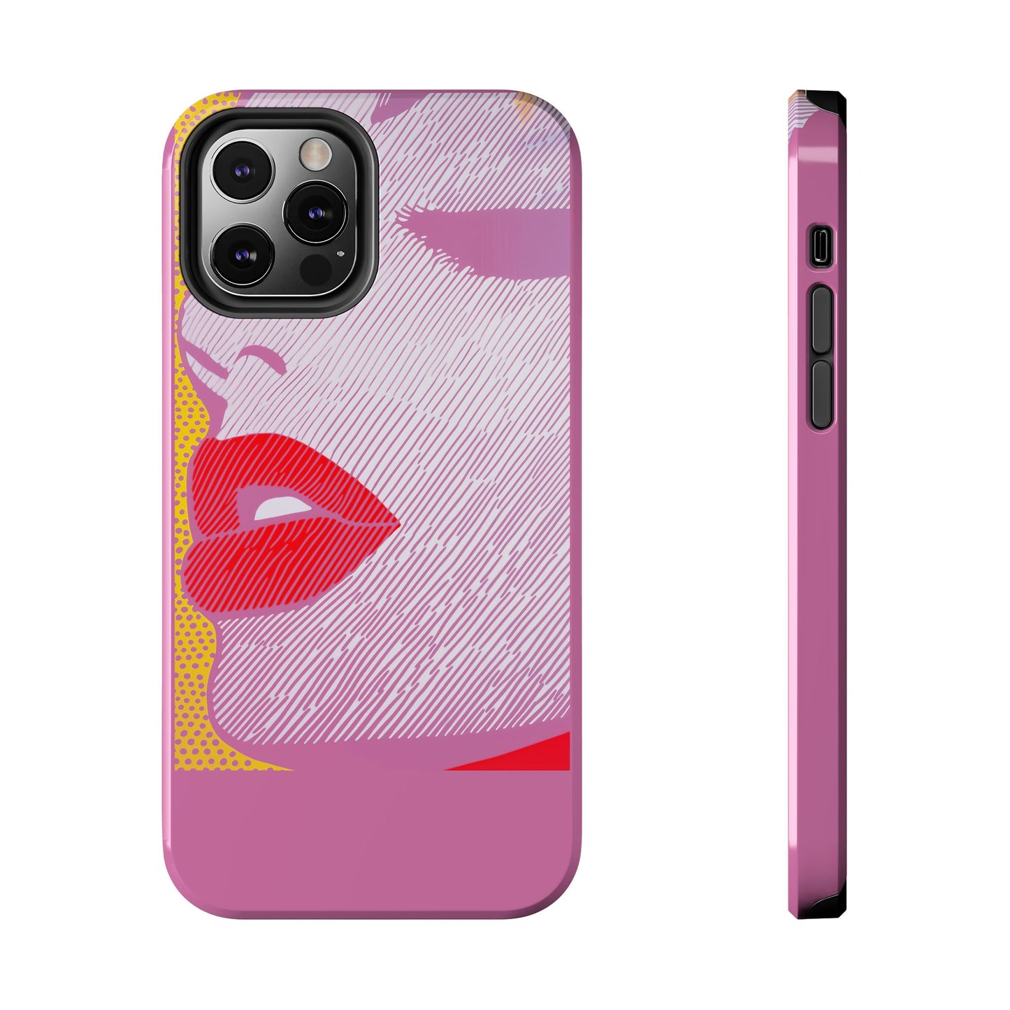 Tough Phone Cases Pop Art Modern Edge 01 Pink