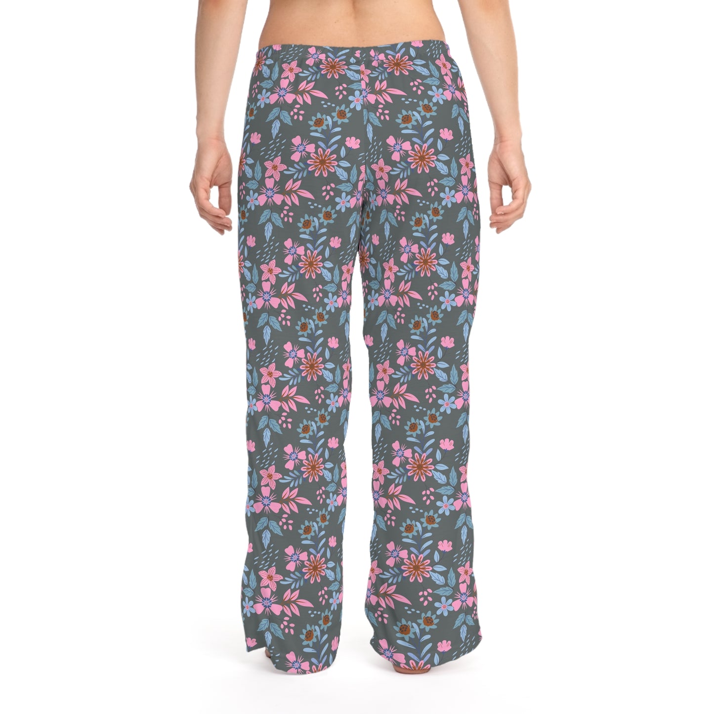 Women's Pajama Pants - Floral - Grey