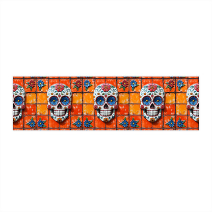 Sugar Skull Bumper Stickers 008, Day of the Dead Dia de Los Muertos, Halloween Decor - Car Decals, Laptop Stickers