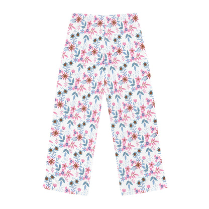 Women's Pajama Pants - Floral - White