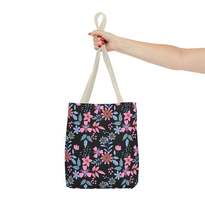 Tote Bag - Floral - Black