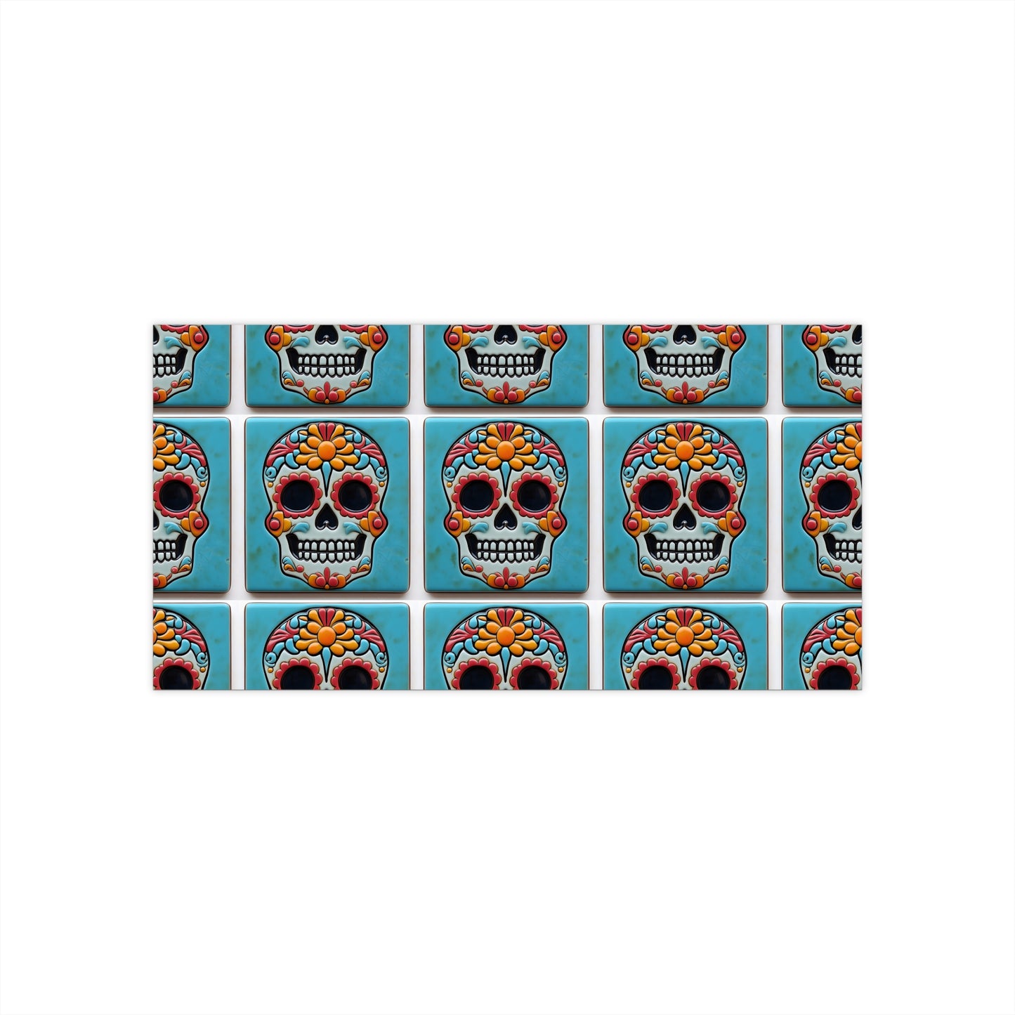 Sugar Skull Bumper Stickers 013, Day of the Dead Dia de Los Muertos, Halloween Decor - Car Decals, Laptop Stickers