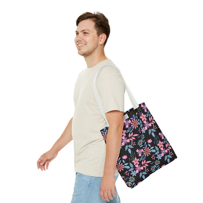 Tote Bag - Floral - Black