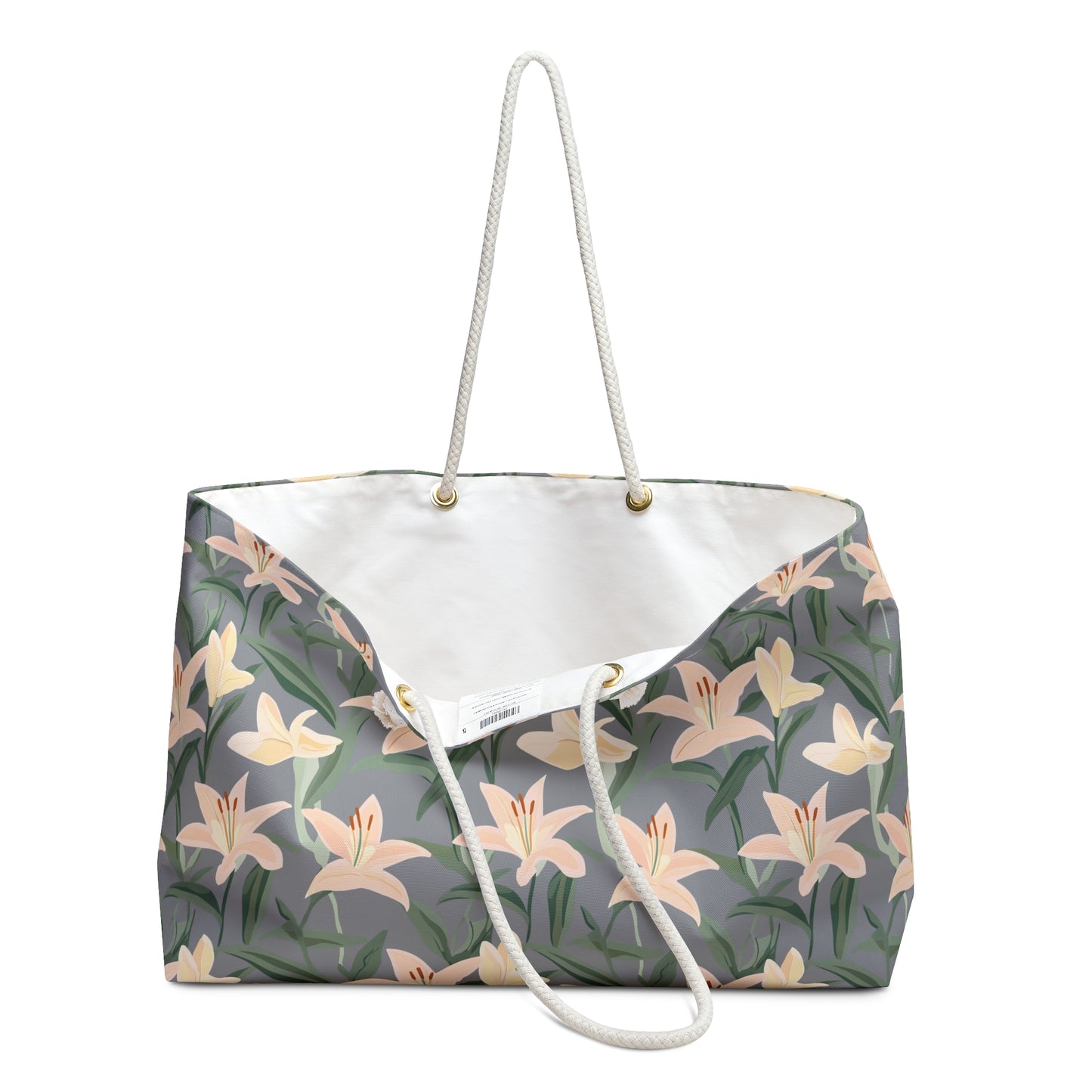 Weekender Bag - Flower Blossum - Grey