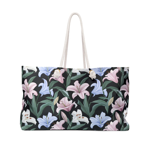 Weekender Bag - Flower Floret - Black