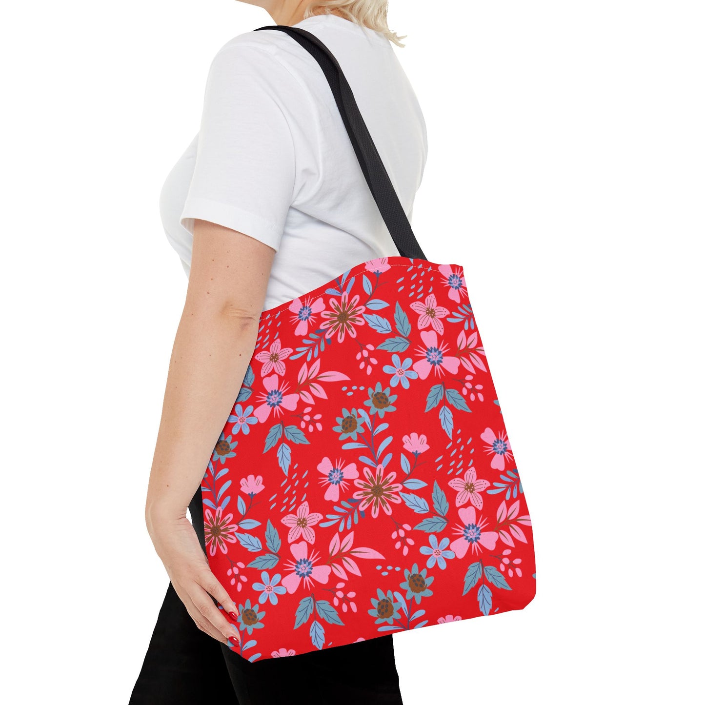 Tote Bag - Floral - Red