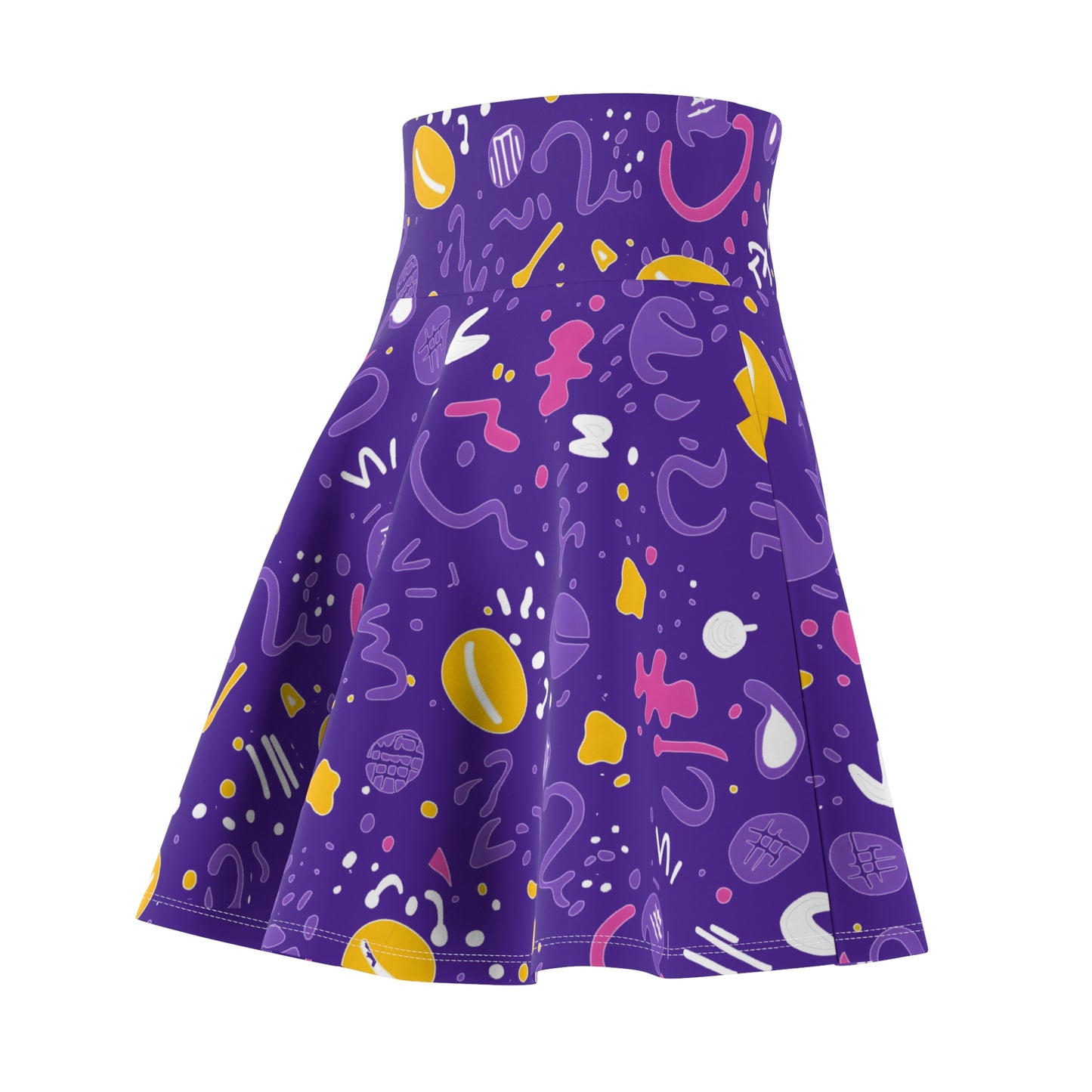 Women's Skater Skirt Memphis Purple 03