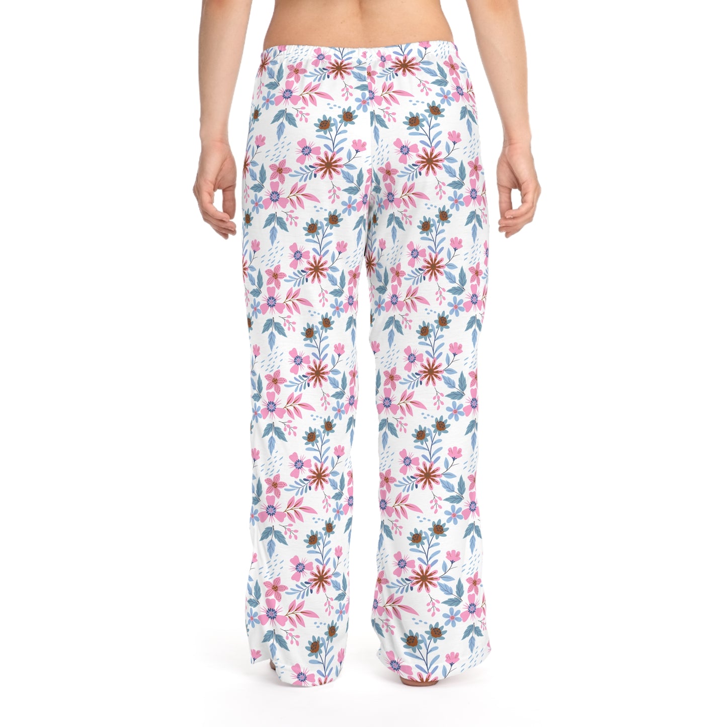 Women's Pajama Pants - Floral - White