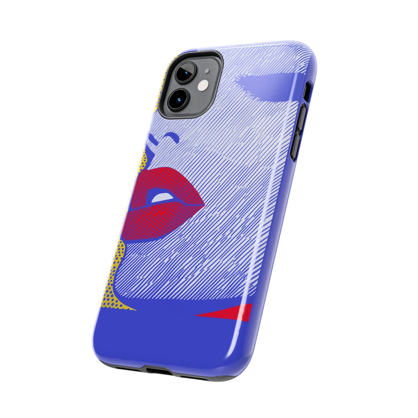 Tough Phone Cases Pop Art Modern Edge 01 Blue