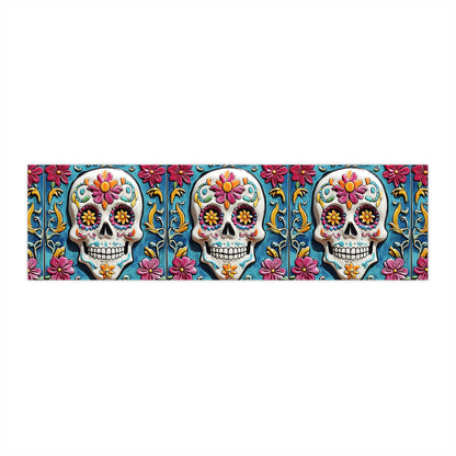 Sugar Skull Bumper Stickers 001, Day of the Dead Dia de Los Muertos, Halloween Decor - Car Decals, Laptop Stickers, Mexican